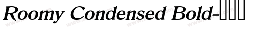Roomy Condensed Bold字体转换 Roomy Condensed Bold字体转换